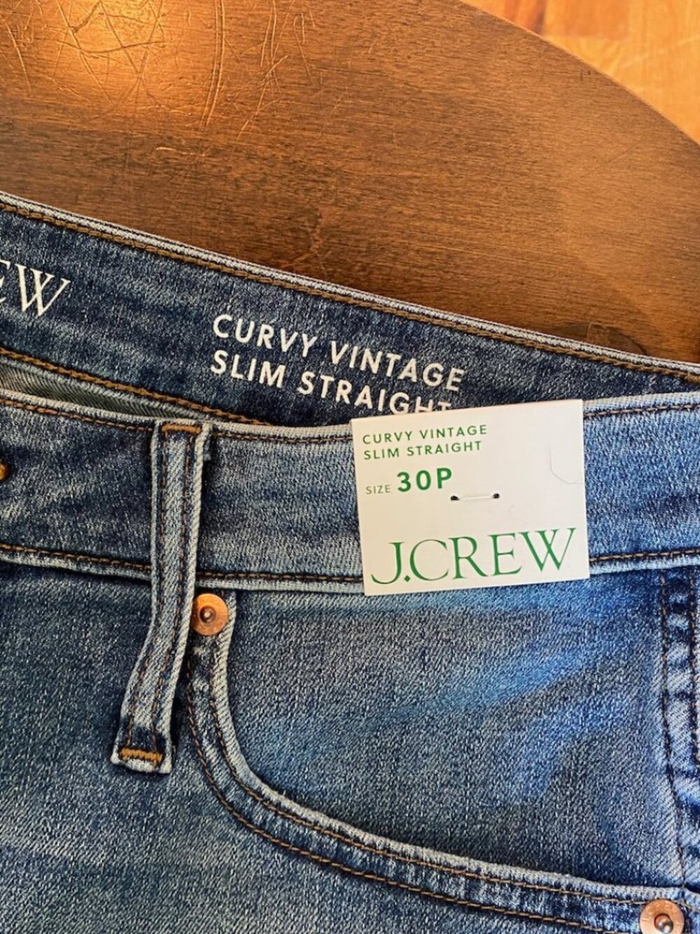 Curvy Vintage Slim-Straight Jean, Women's Size 30 Petite